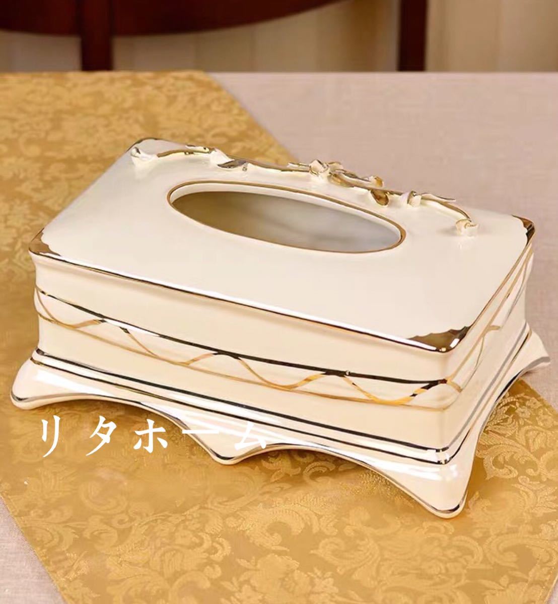 A059922御前上等感のある 瀬戸ものティッシュ入れもの