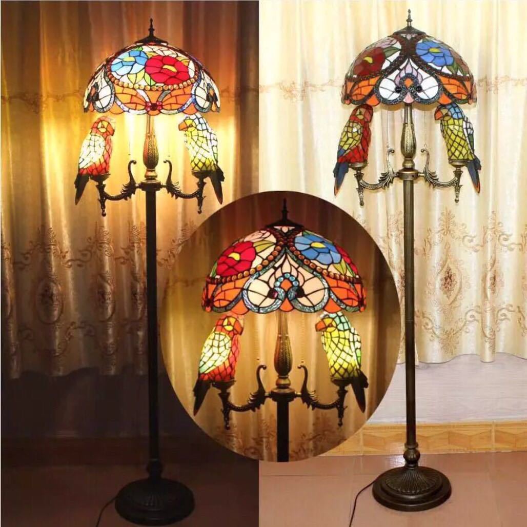 楽天市場】A013457ステンドグラスフロアライト 間接照明 フロア