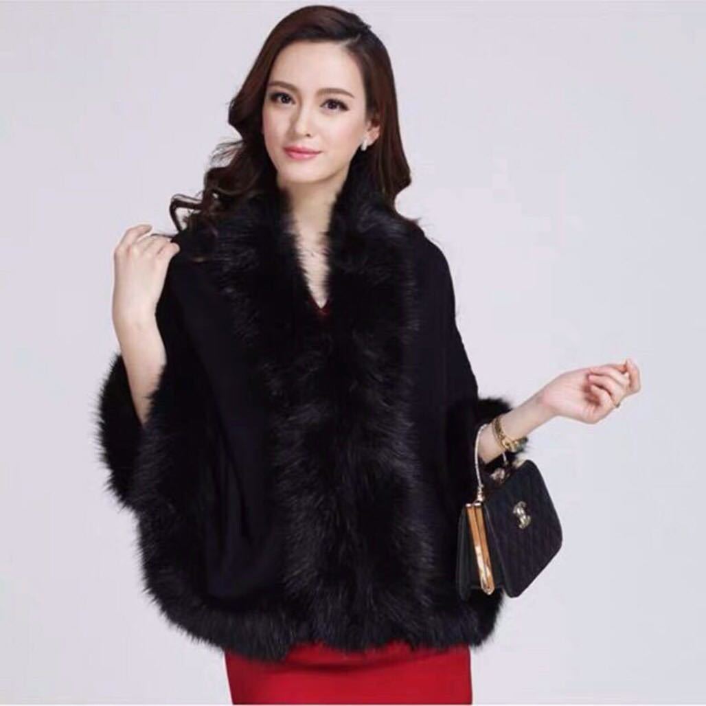 楽天市場】A043937毛皮風ミンクケープ ．ファーショール ファー