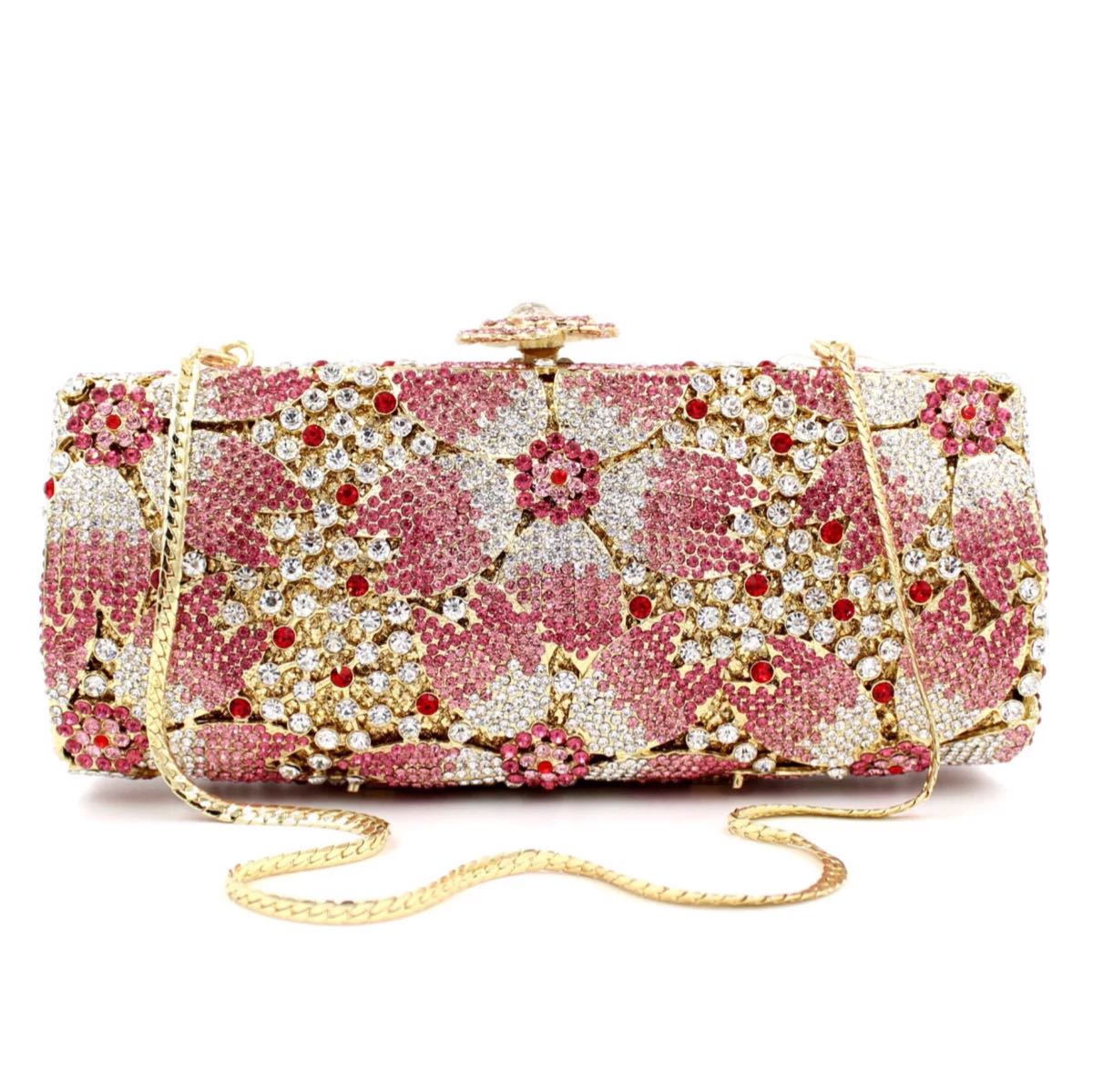 A026459晴れ晴れしい寄りあい御徒面子 キラキラ 石ころBAG クラッチペダル御徒面子 レディース ラインストーンクラッチバッグ．