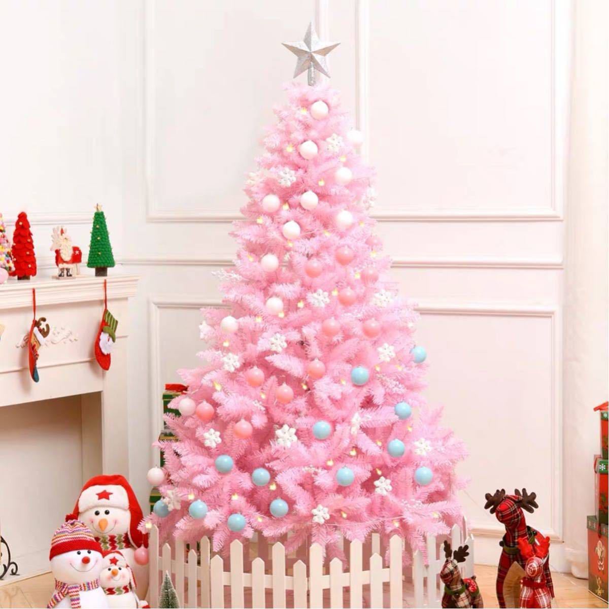 大人気 ピンククリスマスツリー 1cm 可愛い おしゃれ セット クリスマスイルミネーション Fucoa Cl