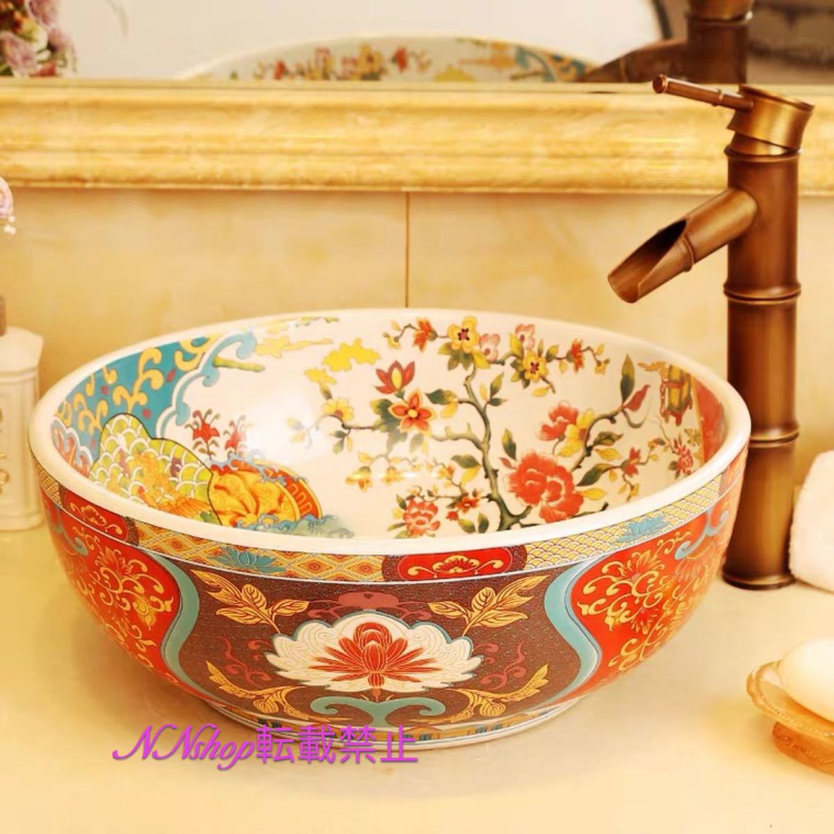 洗面ボウル 洗面ボール 陶器 手水鉢 手洗器 手洗い鉢 洗面器 楽天市場】A014295洗面ボウルセット 洗面ボール 陶器手水鉢 手洗器