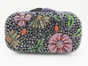 A047750晴れ晴れしい寄りあい御徒面子 キラキラ 石ころBAG クラッチペダル御徒面子 レディース ラインストーンクラッチバッグ