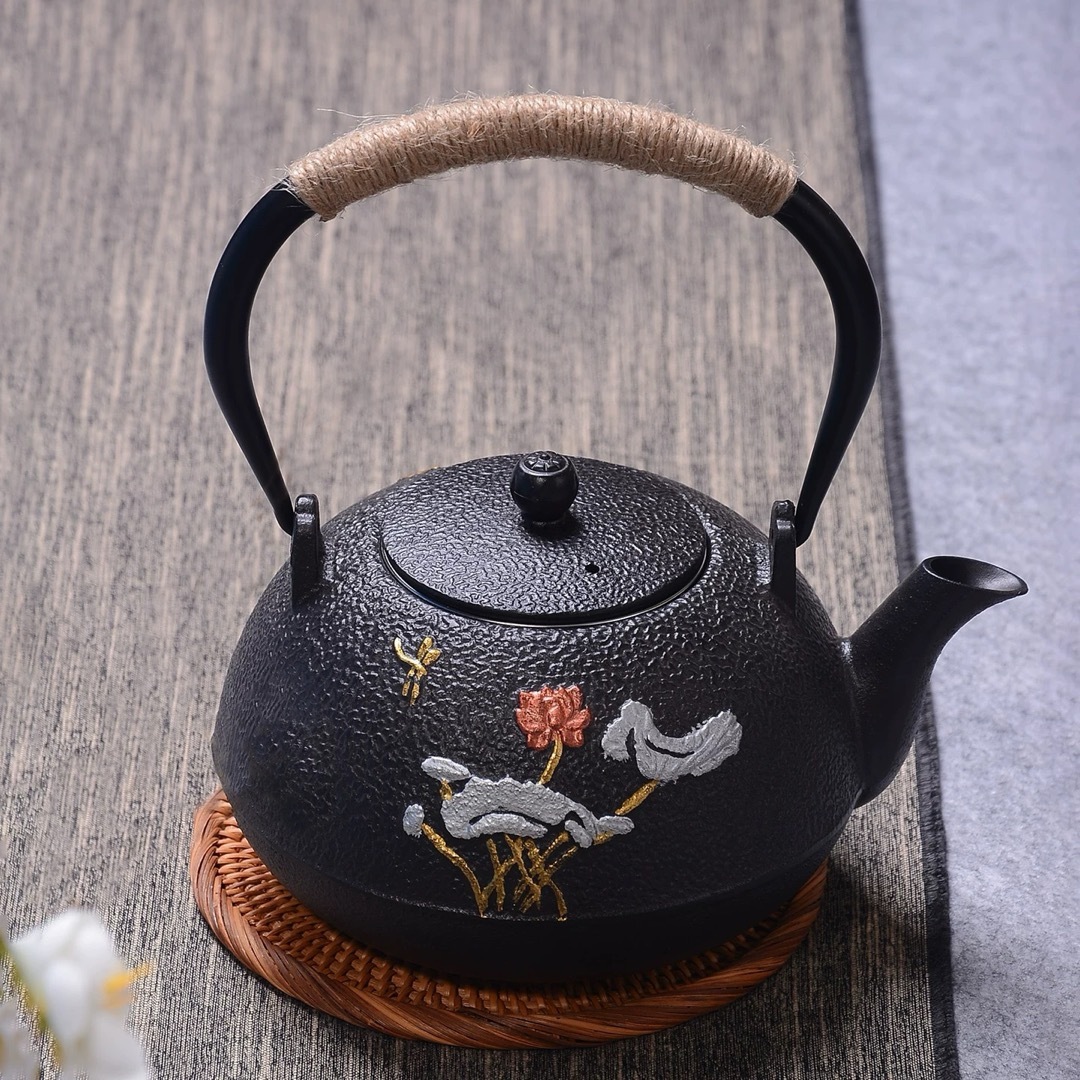 和風 鋳鉄 鉄 急須 職人手作り鉄瓶やかん 提梁壺 茶壺 水壷 煮茶壷 茶道具｜リタハウス　店