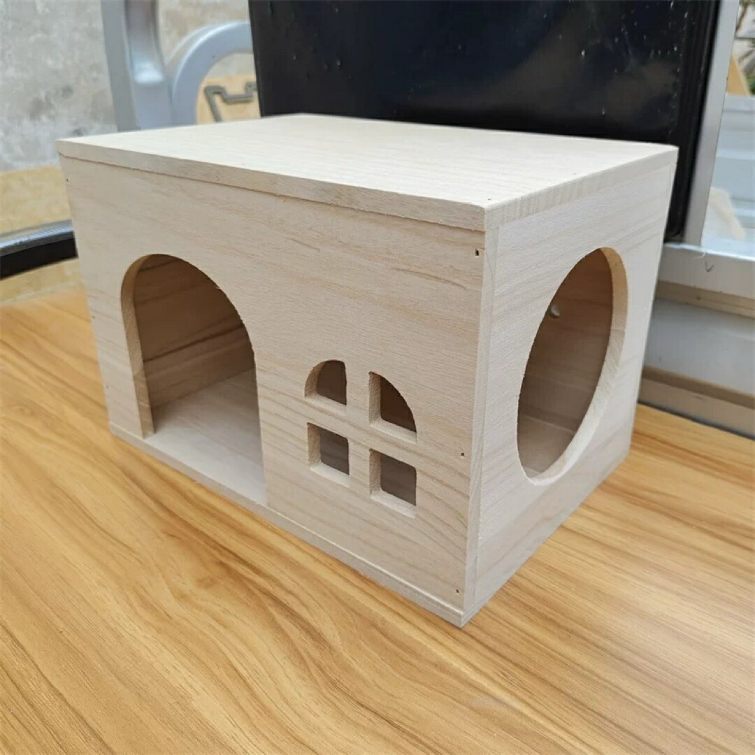 木製 小毛の荒物用 駆け込み寺 棲み家 鳥小屋 30糎 生まれながら木 愛玩動物棲み家 チンチラ