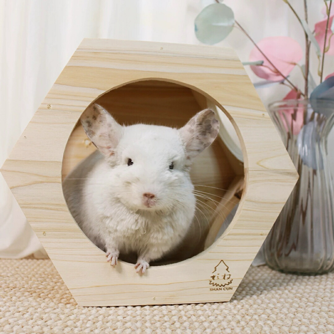 木製 六角棲み家小毛の荒物用 駆け込み寺 鳥小屋 生まれながら木愛玩動物棲み家 チンチラ ハムスター