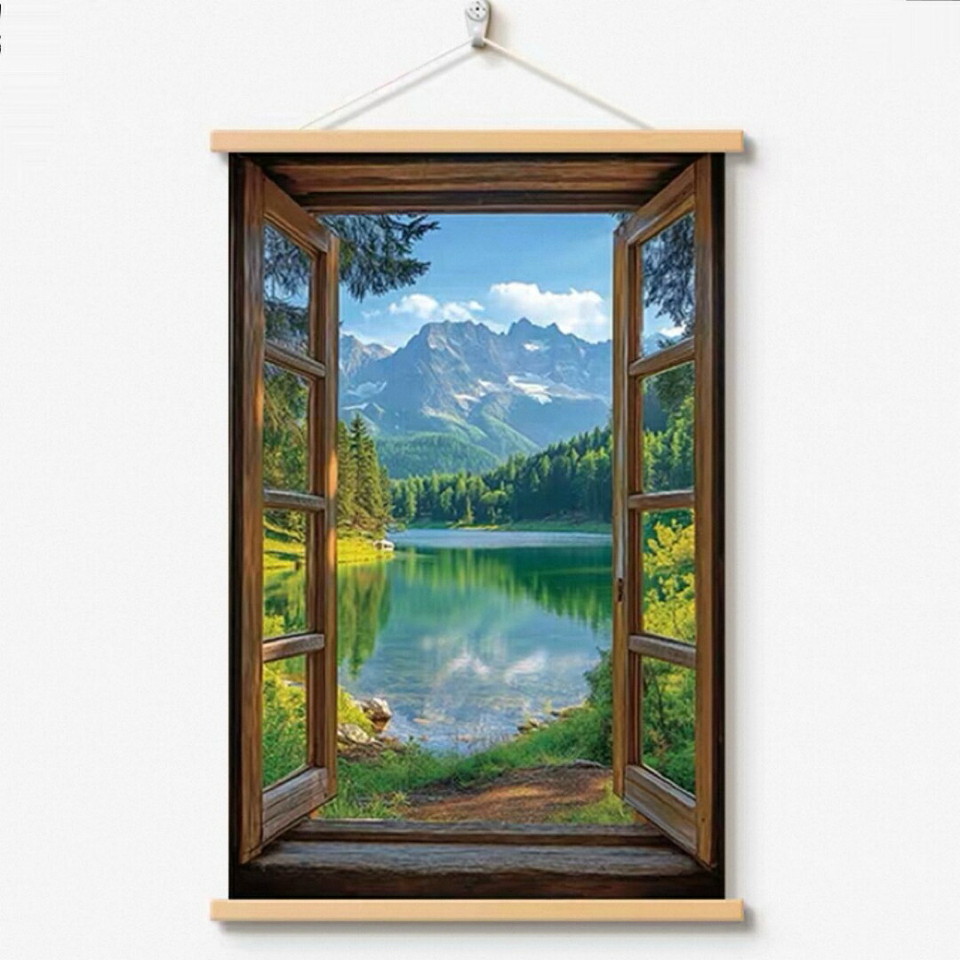 ウォールアート キャンバスアート窓風景 油絵風 インテリア壁掛けポスター装飾｜リタハウス　店