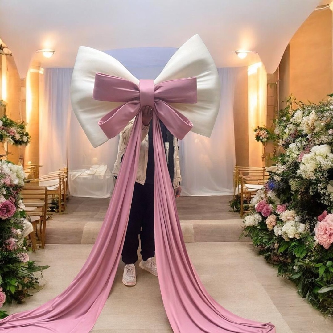 特大リボン装飾結婚式ロングテール演出ウェディング撮影 背景デコレーション1.2m｜リタハウス　店