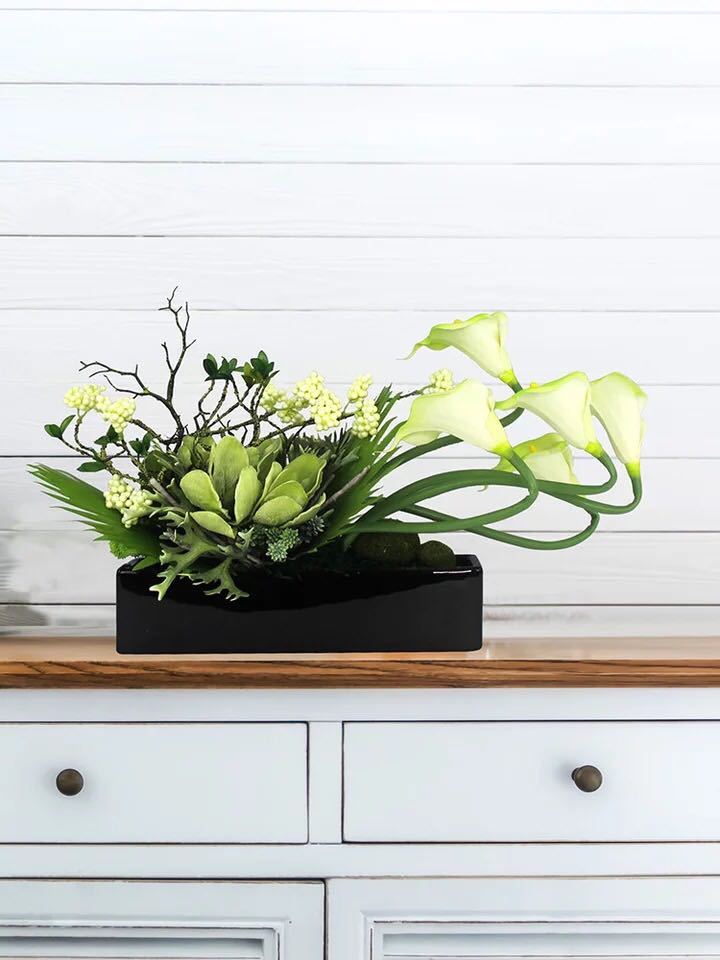 A039805造花 インテリア 雑貨 花束 インテリアフラワー お部屋の装飾 フラワーポット入り 造花ブーケ．｜リタハウス　店