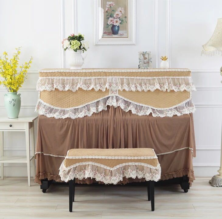 A010716姫系ピアノカバー ピアノイスカバー 2点セット レース ．｜リタハウス　店 16,555円
