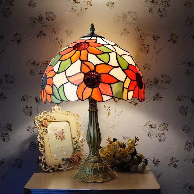 楽天市場】A046092ステンドグラスランプ 卓上スタンド 豪華テーブル