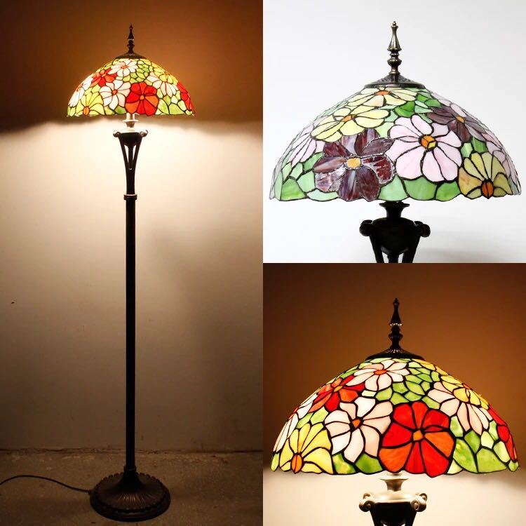 楽天市場】A016930ステンドグラスフロアライト 間接照明 フロア