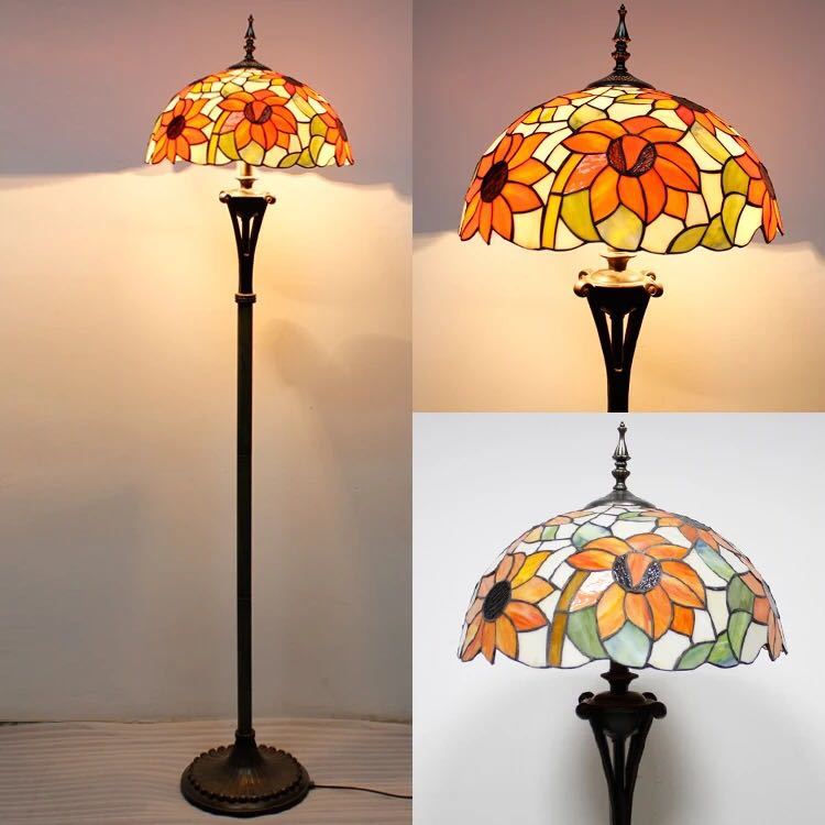 楽天市場】A015618ステンドグラスフロアライト ．間接照明 フロア