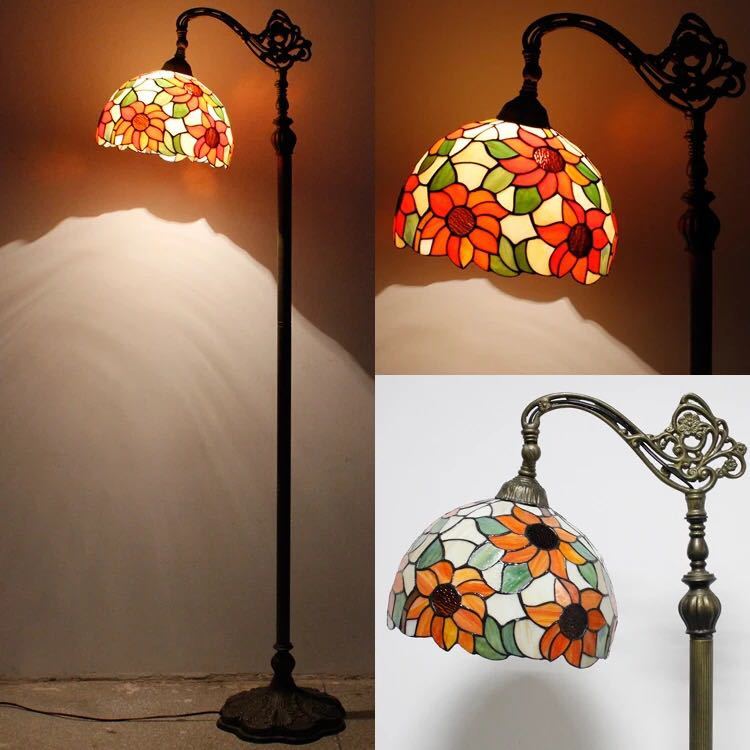 楽天市場】A026531ステンドグラスフロアライト ．間接照明 フロア