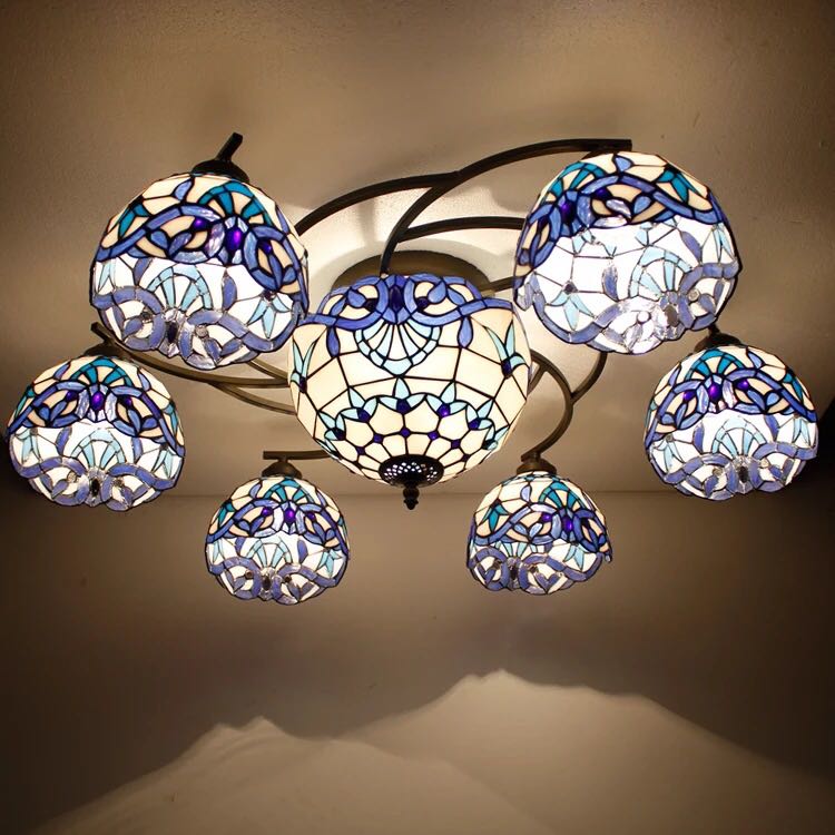 楽天市場】A007844ステンドグラス．ペンダントライト豪華天井照明