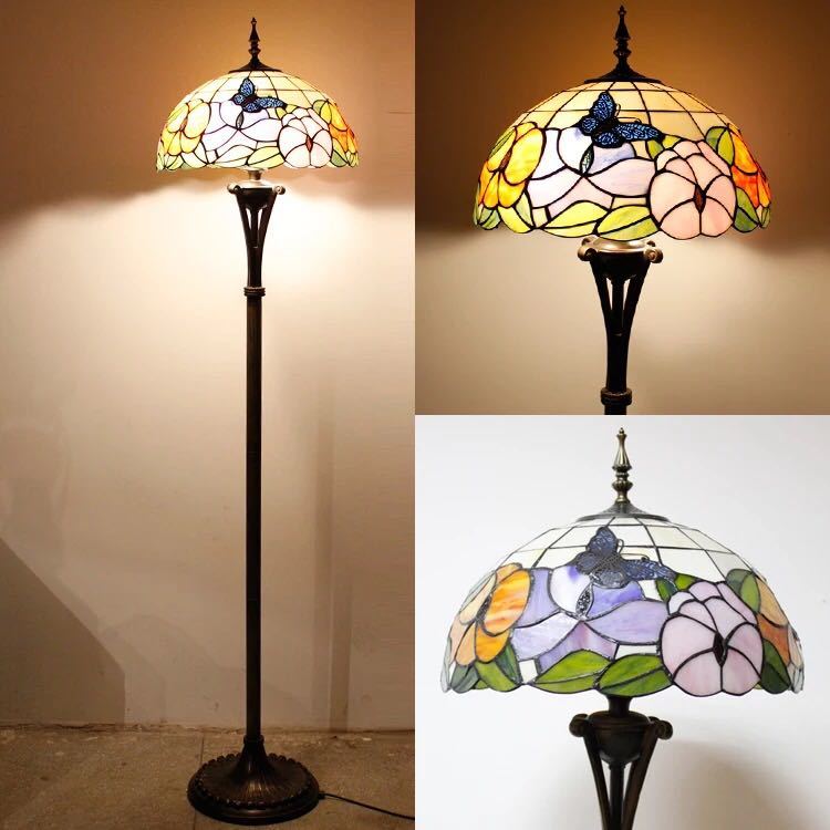 楽天市場】A012073ステンドグラスフロアライト 間接照明 フロア