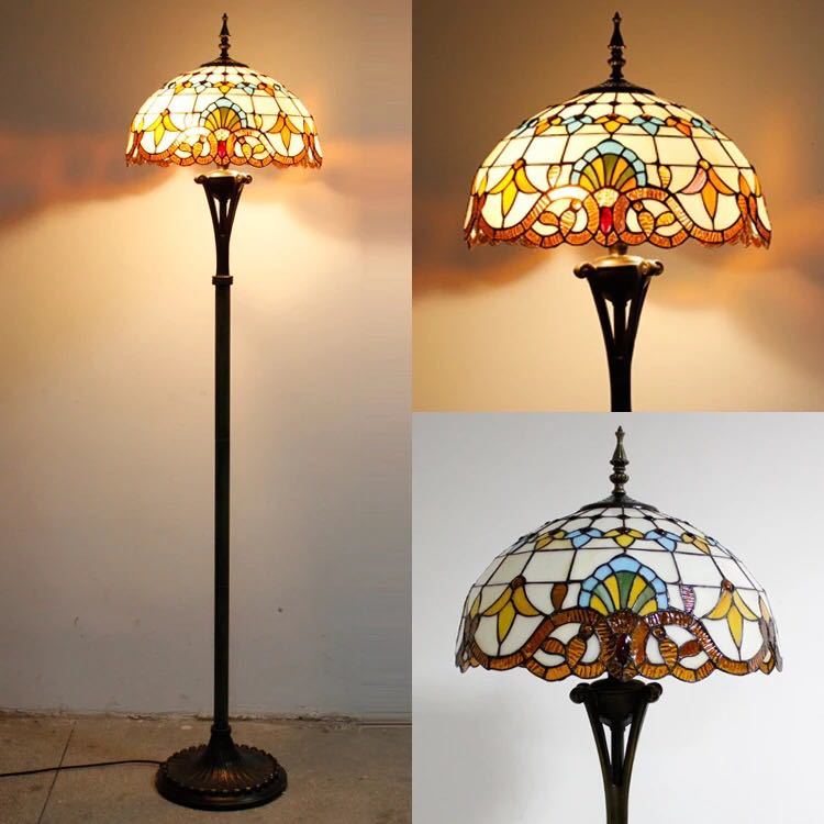 楽天市場】A007785ステンドグラスフロアライト ．間接照明 フロア