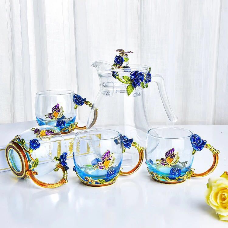ガラス大鉢カップセット 最も信頼できる ガラス大鉢カップセット 工芸品 - 工芸品