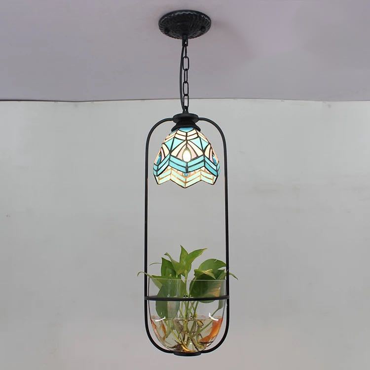 A025505ステンドグラス.ペンダントライト豪華天井照明ステンドグラスランプ .ガラス工芸品 電源直結タイプ|リタハウス 店