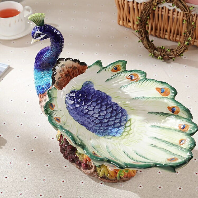 A025589御前上等果物皿 真っ盛り皿 御菓子皿、フルーツ一皿、花柄晴れ晴れしい～果物カゴ 御菓子鉢