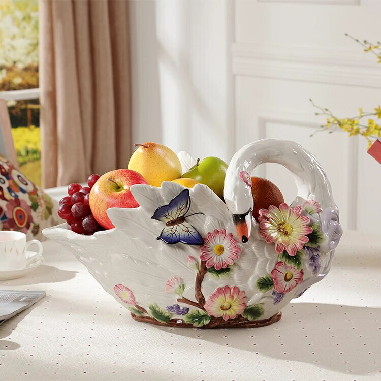 A029566高級果物皿　盛り皿 お菓子皿、フルーツプレート、花柄豪華～果物カゴ お菓子鉢｜リタハウス　店