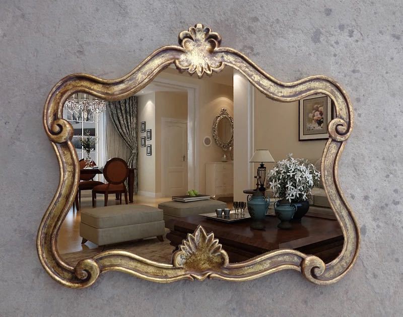 楽天市場】A013535豪華鏡 壁掛け鏡 アンティーク調 壁掛け 壁掛け