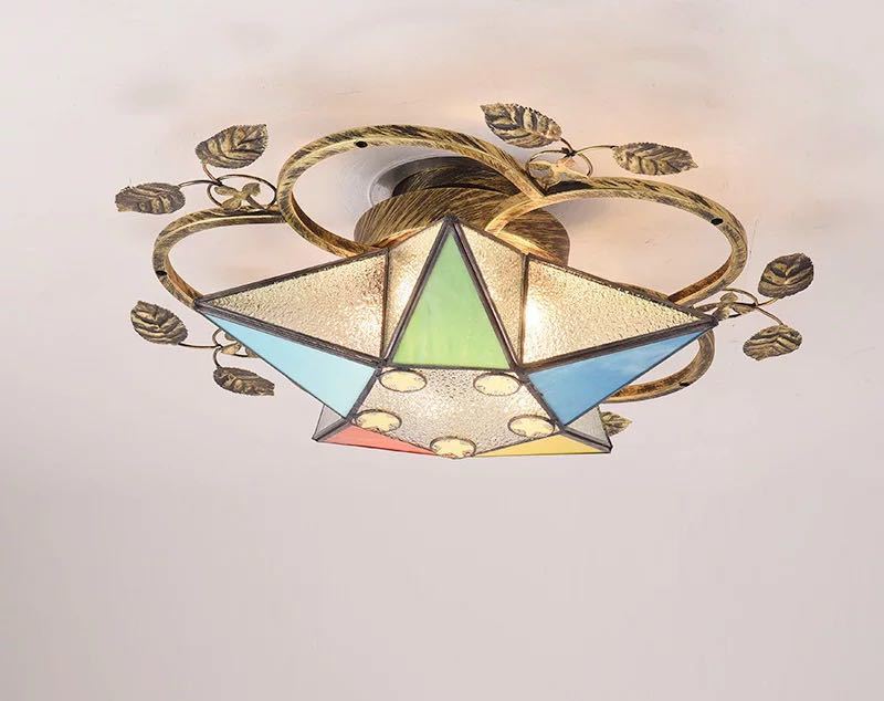 A028141ステンドグラス．ペンダントライト豪華天井照明ステンドグラスランプ ．ガラス工芸品． 電源直結タイプ｜リタハウス　店