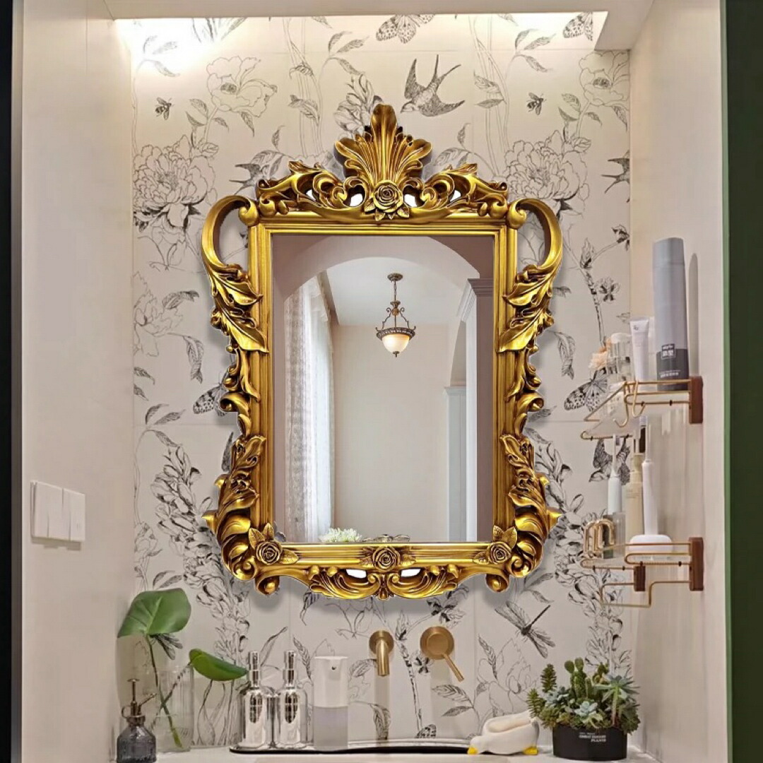 楽天市場】A038906高級感 豪華鏡 アンティーク調 壁掛け鏡