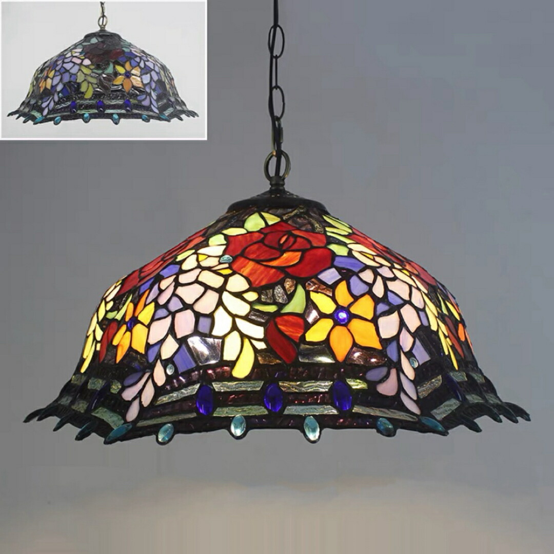 H15K65d ステンドグラス ペンダントライト 楽天市場】A039065ステンドグラス．ペンダントライト豪華天井照明