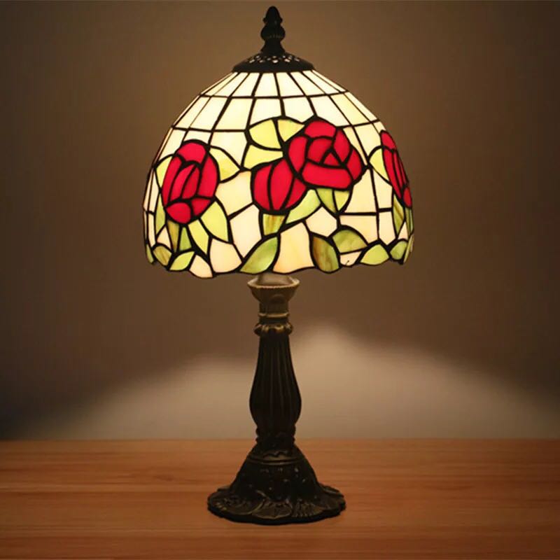 楽天市場】A047393ステンドグラスランプ ．卓上スタンド 豪華テーブル