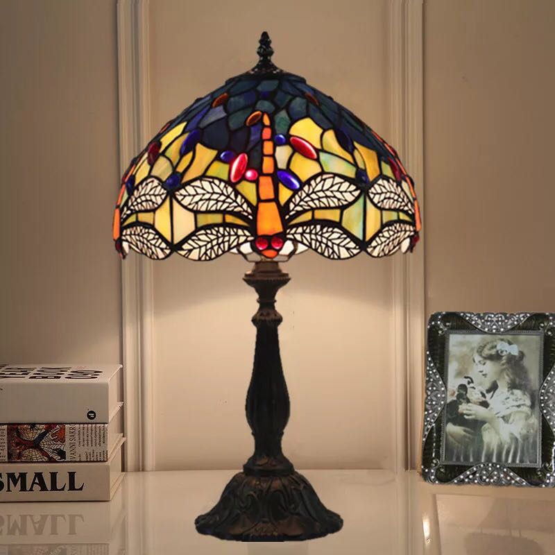 楽天市場】A023125ステンドグラスランプ 卓上スタンド ．豪華テーブル