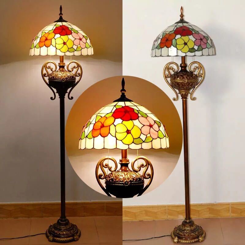 楽天市場】A035375ステンドグラスフロアライト ．間接照明 フロア