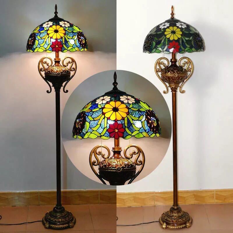 楽天市場】A028031ステンドグラスフロアライト ．間接照明 フロア