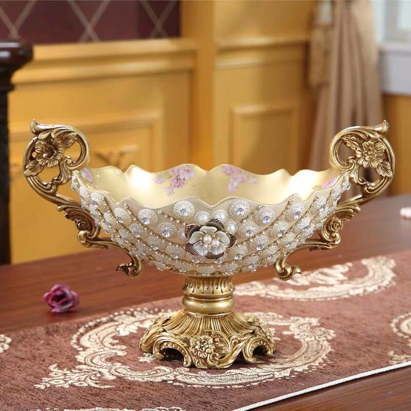 A022721高級果物皿　盛り皿 お菓子皿、フルーツプレート、花柄豪華～果物カゴ お菓子鉢．｜リタハウス　店