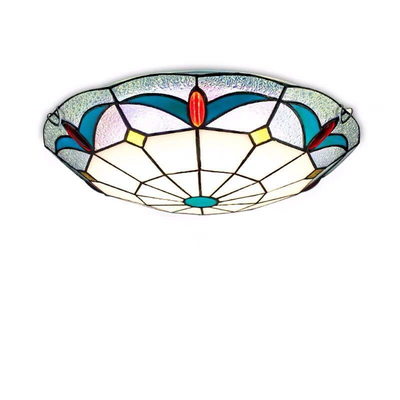A013414ステンドグラス．ペンダントライト豪華天井照明ステンドグラスランプ ガラス工芸品 電源直結タイプ