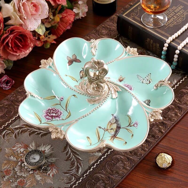 A054325高級果物皿 盛り皿 お菓子皿、フルーツプレート、花柄豪華~果物カゴ お菓子鉢|リタハウス 店