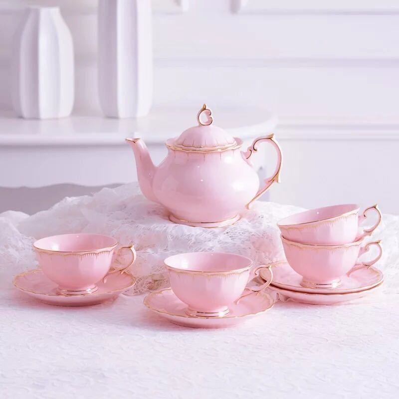 ティー・コーヒーカップセット カップ&ソーサー4客セット 陶磁器ティーセット