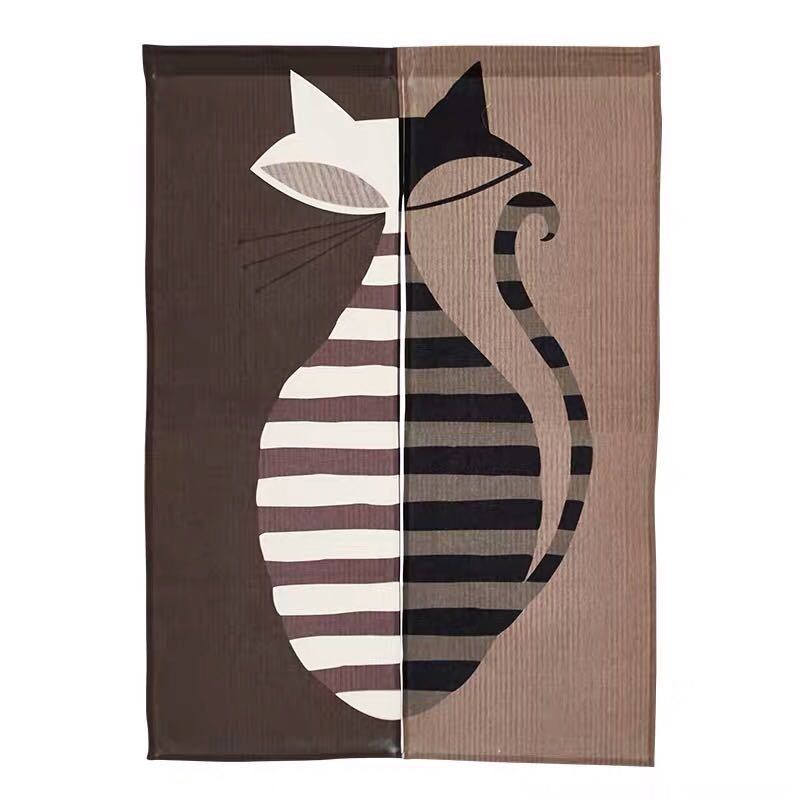 A062655のれん ロング 暖簾 85&times;150 間仕切り 洋風 猫柄｜リタハウス　店