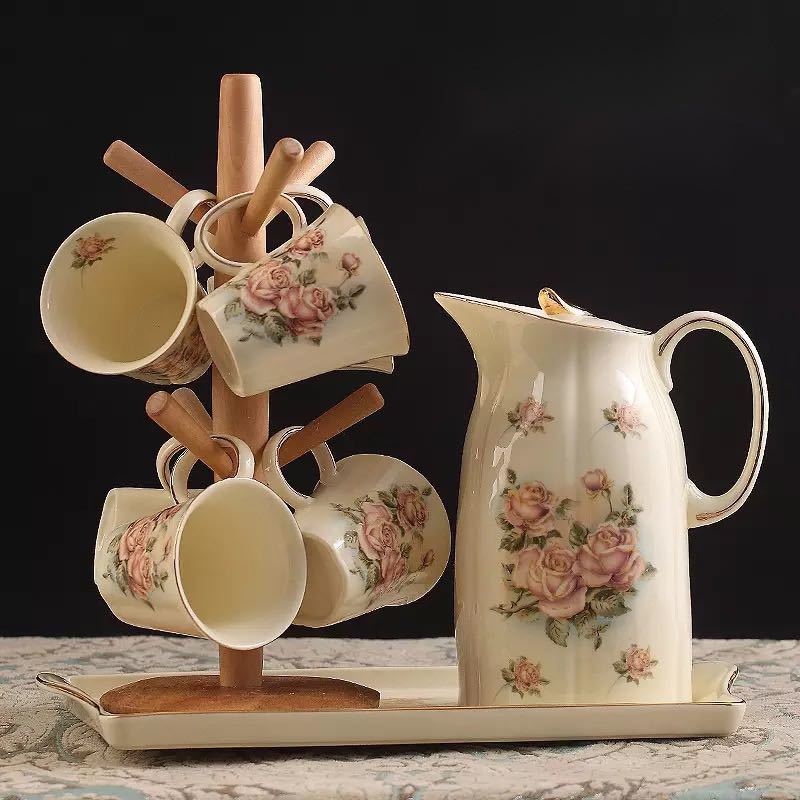 花柄ティーセット 陶磁器製 楽天市場】A025480ティー・コーヒーカップ6客セット 花柄カップ 陶磁器