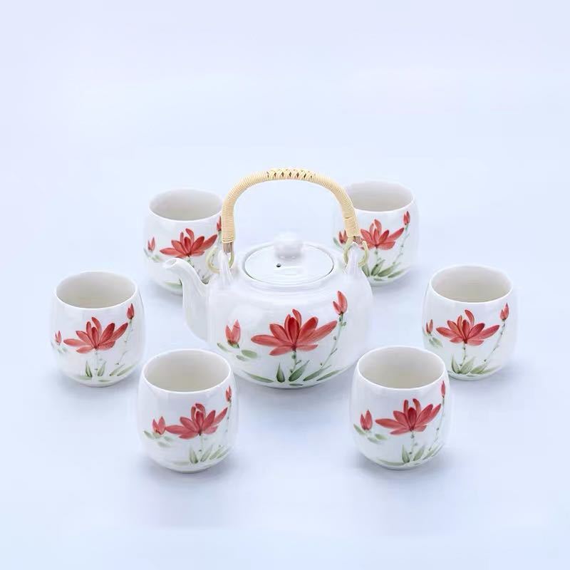 6客茶器揃 湯呑 急須 茶器セット ティーセット 陶磁器 茶器セット