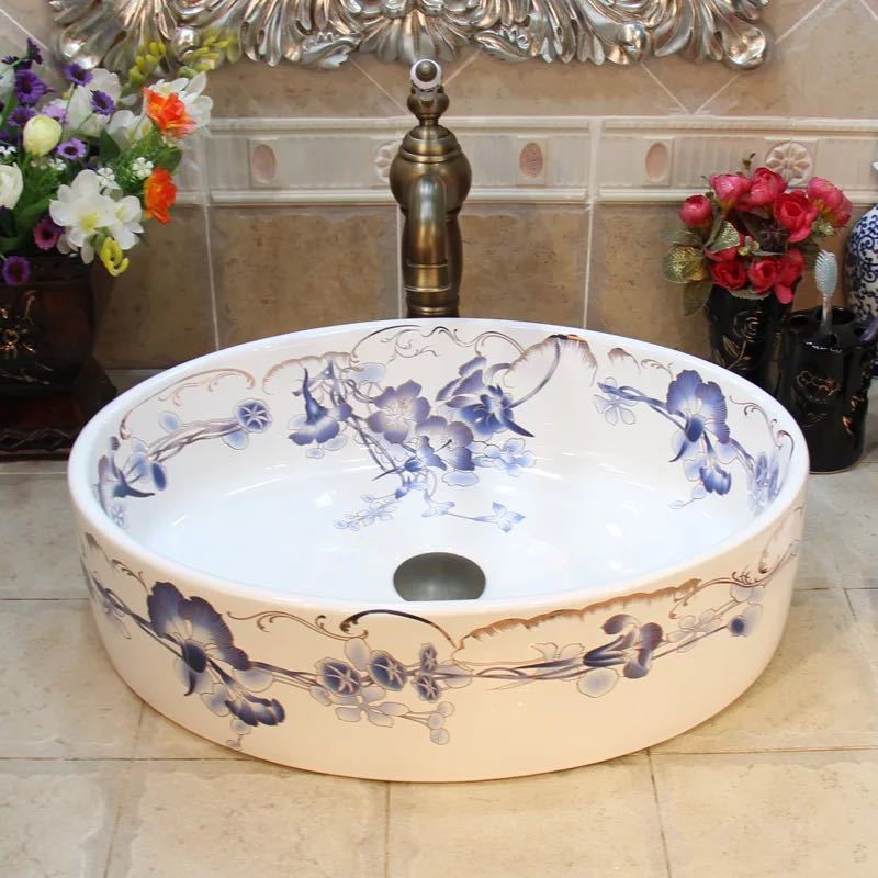 楽天市場】A015931洗面ボウルセット 洗面ボール 陶器 手水鉢 手洗器