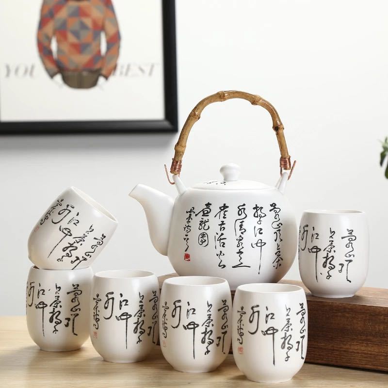 6客茶器揃 湯呑 急須 ポット 茶器セット ティーセット