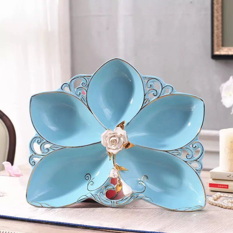 A008122高級果物皿 盛り皿 お菓子皿、フルーツプレート、花柄豪華~果物カゴ お菓子鉢|リタハウス 店