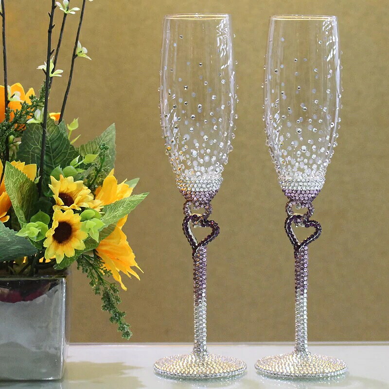 A054361上品ワイングラス ペア★レア シャンパン グラス キラキラ|リタハウス 店