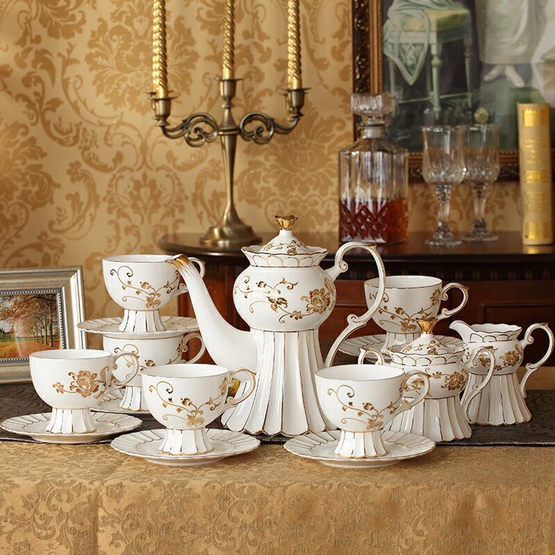 ガラス製ティー・コーヒーカップセット カップ6客セット 花柄 姫系雑貨 ガラス製ティー・コーヒーカップセット カップ6客セット 花柄 姫