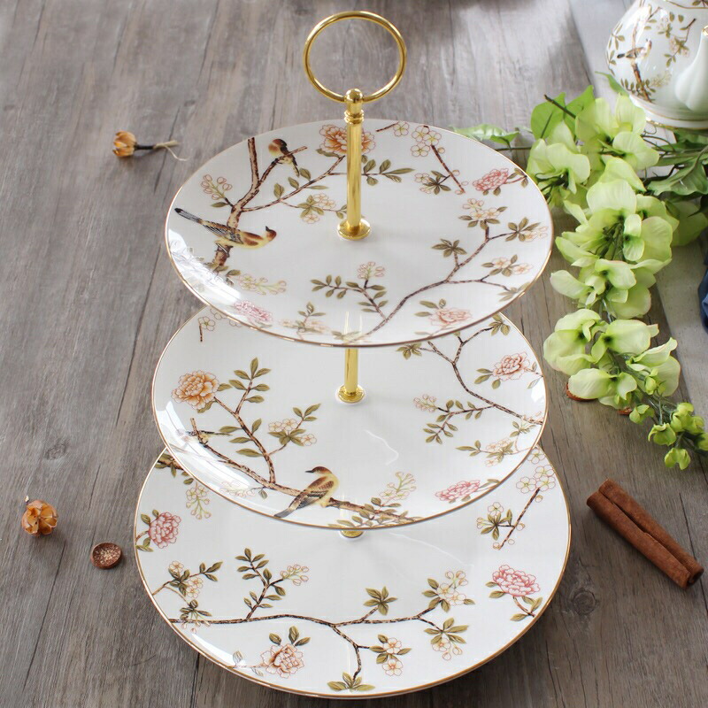 楽天市場】A021720ケーキ スタンド プレート 3段セット アフタヌーン