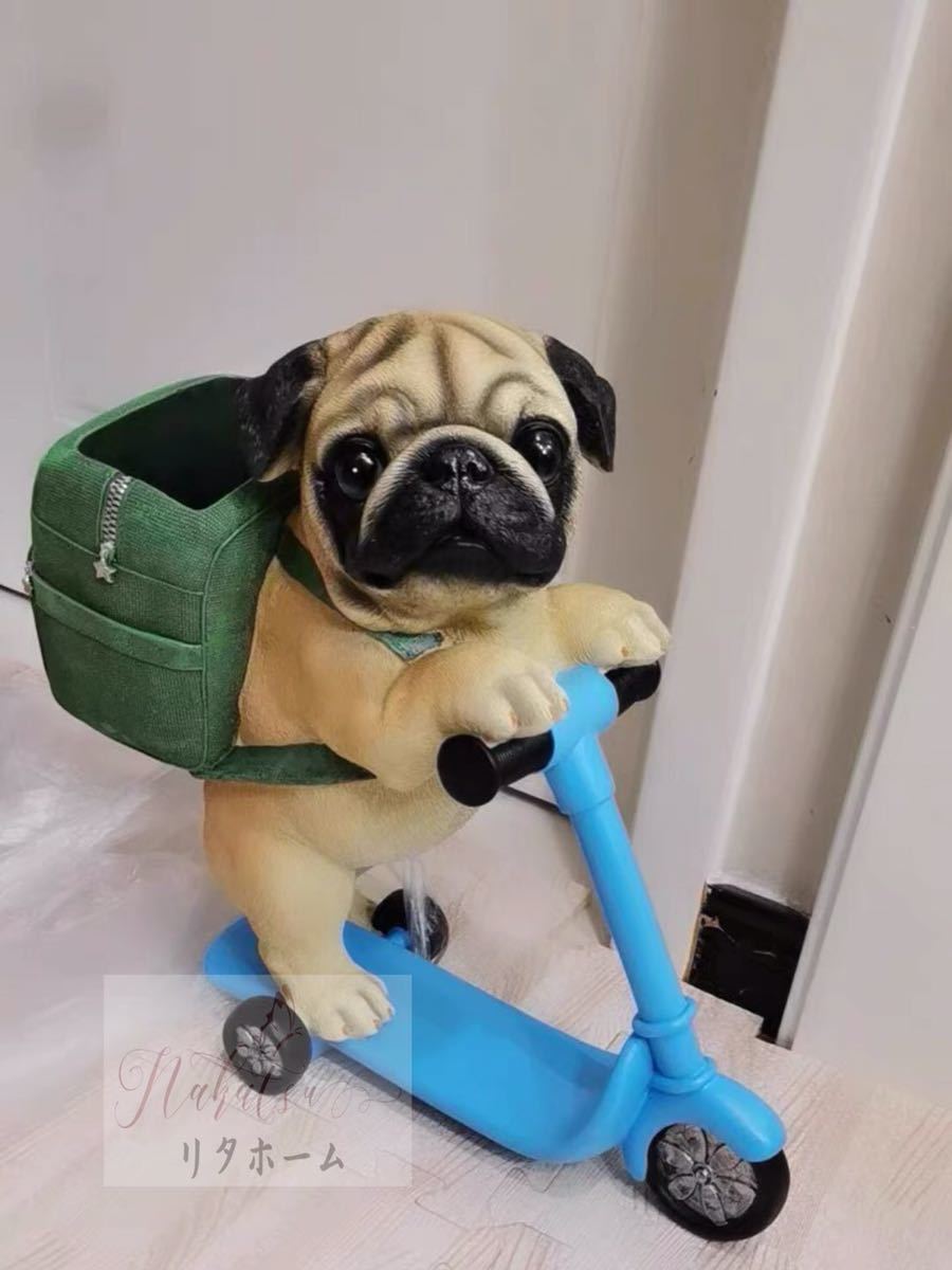 新品 収納 盆栽工芸品 植木鉢 置物 パグ犬雑貨
