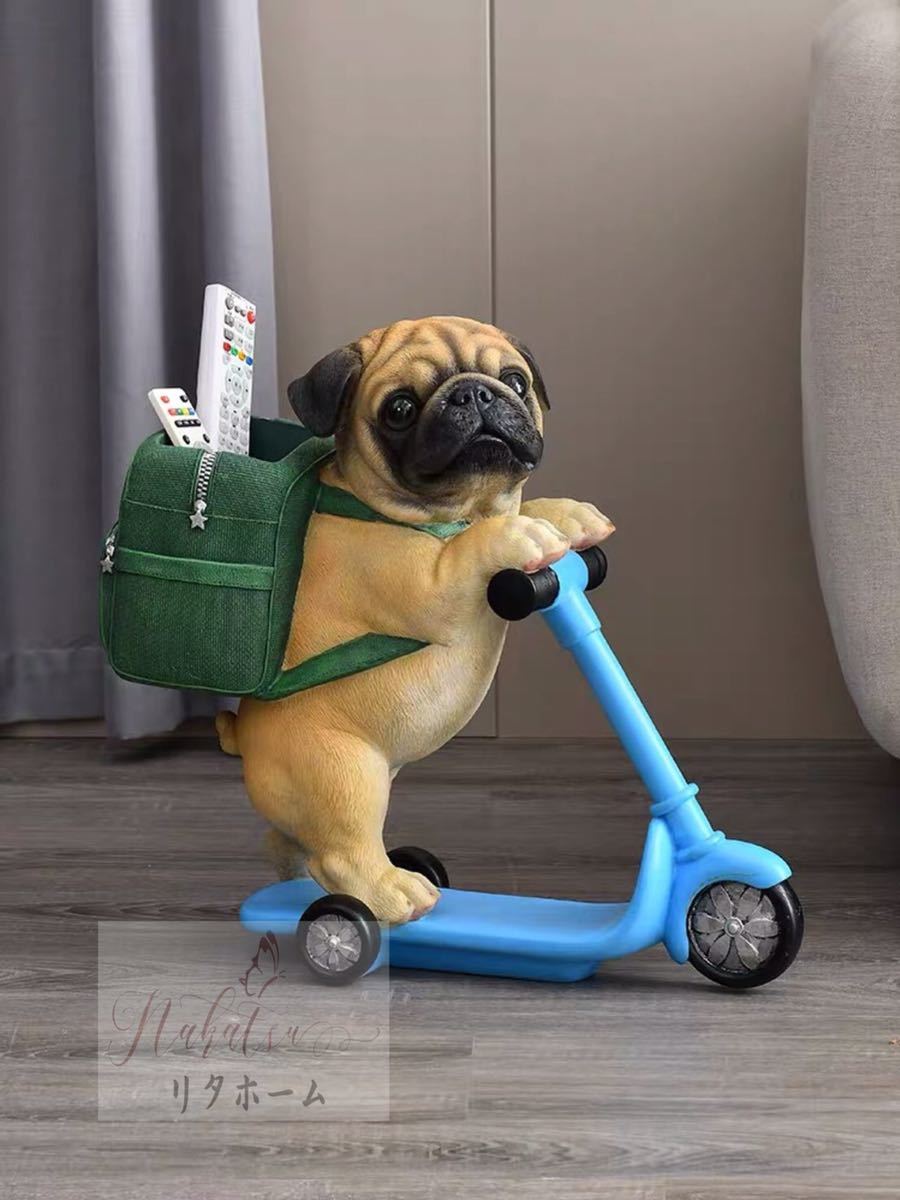 新品 収納 盆栽工芸品 植木鉢 置物 パグ犬雑貨