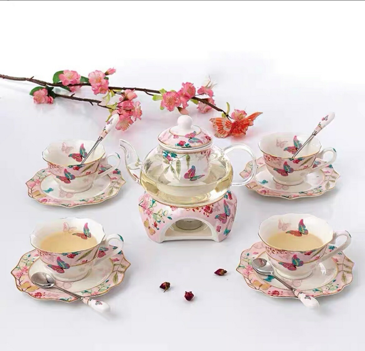 楽天市場】A056684ティー・コーヒーカップセット カップ＆ソーサー4客