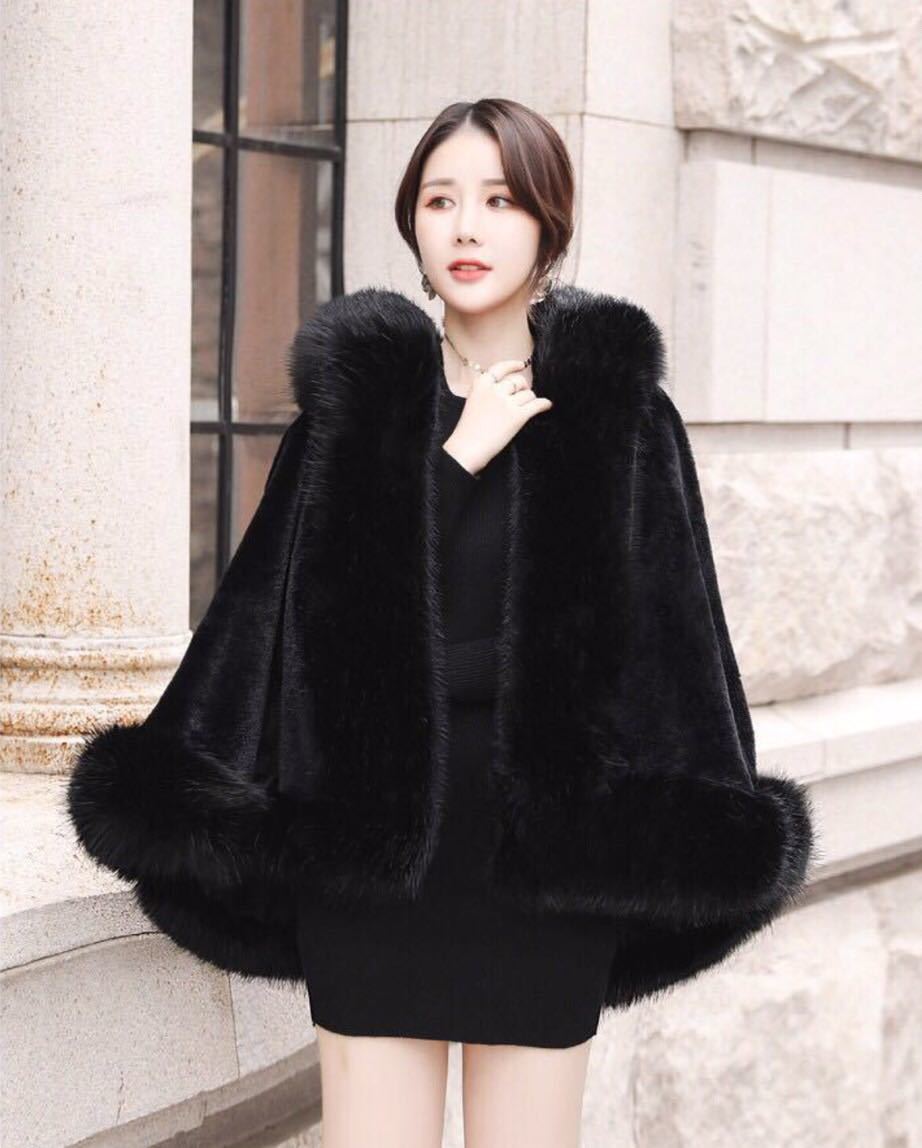毛皮風ミンクケープ ．ファーショール ファーストール ポンチョ ボレロ ストール 楽天市場】A043937毛皮風ミンクケープ ．ファーショール ファー
